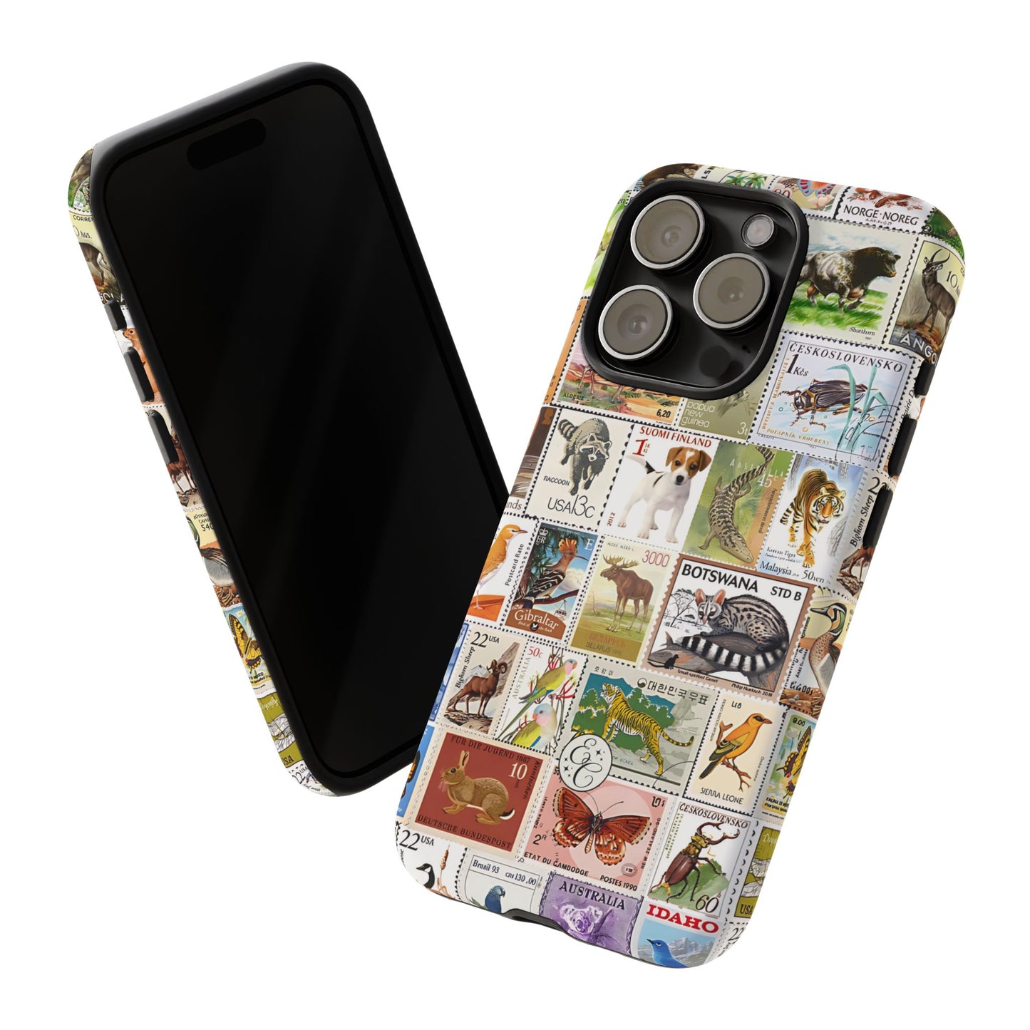 Wildlife Stamp Collage Tough Phone Case