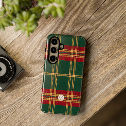 Green Red & Gold Plaid Tough Phone Case