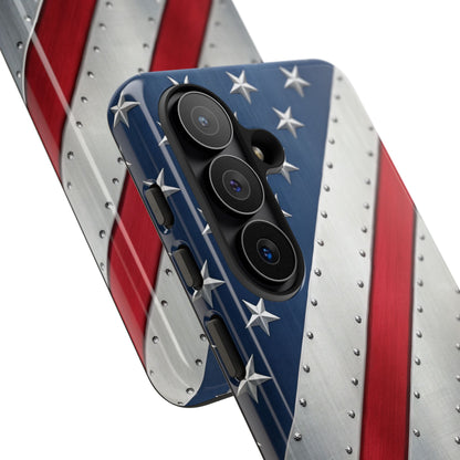 Metallic American Flag Tough Phone Case