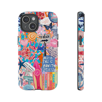 Colorful Beach Collage Tough Phone Case