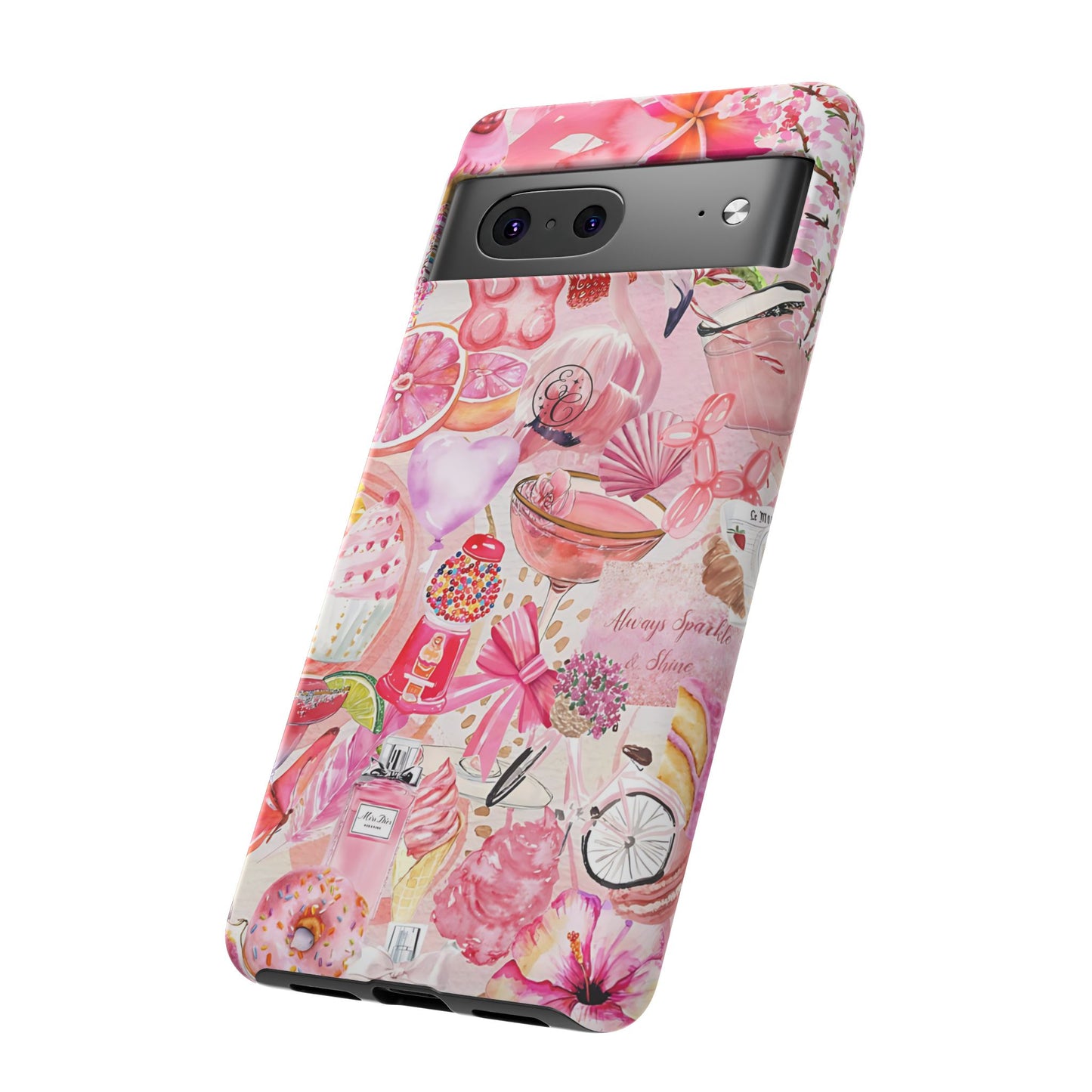 Pink Collage Tough Phone Case