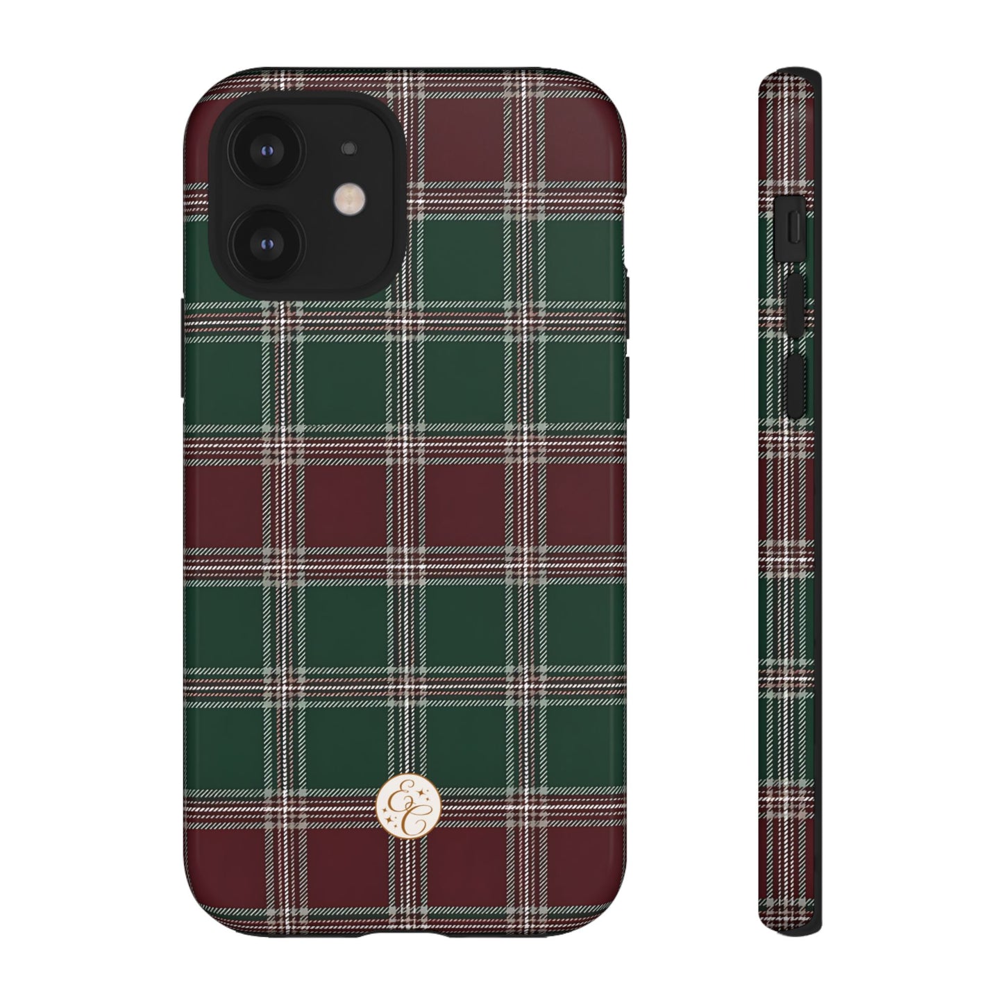 Green & Burgundy Plaid Tough Phone Case