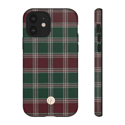 Green & Burgundy Plaid Tough Phone Case