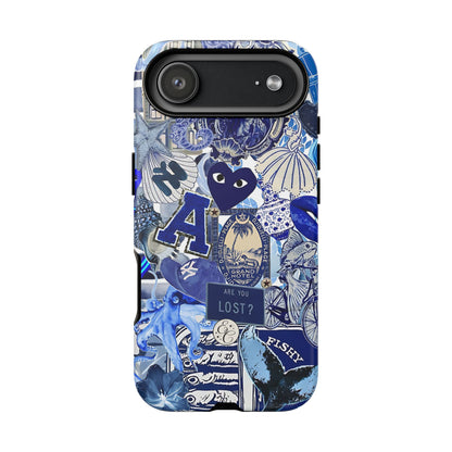 Blue Collage Tough Phone Case