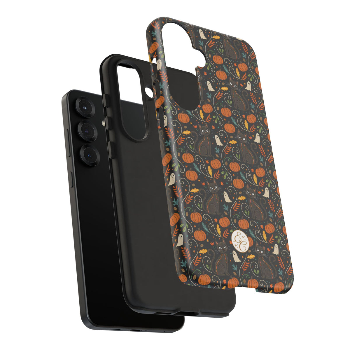 Boho Black Cat Halloween Phone Case