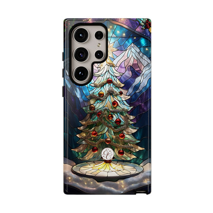 Christmas Tree Stained Glass Tough Phone Case