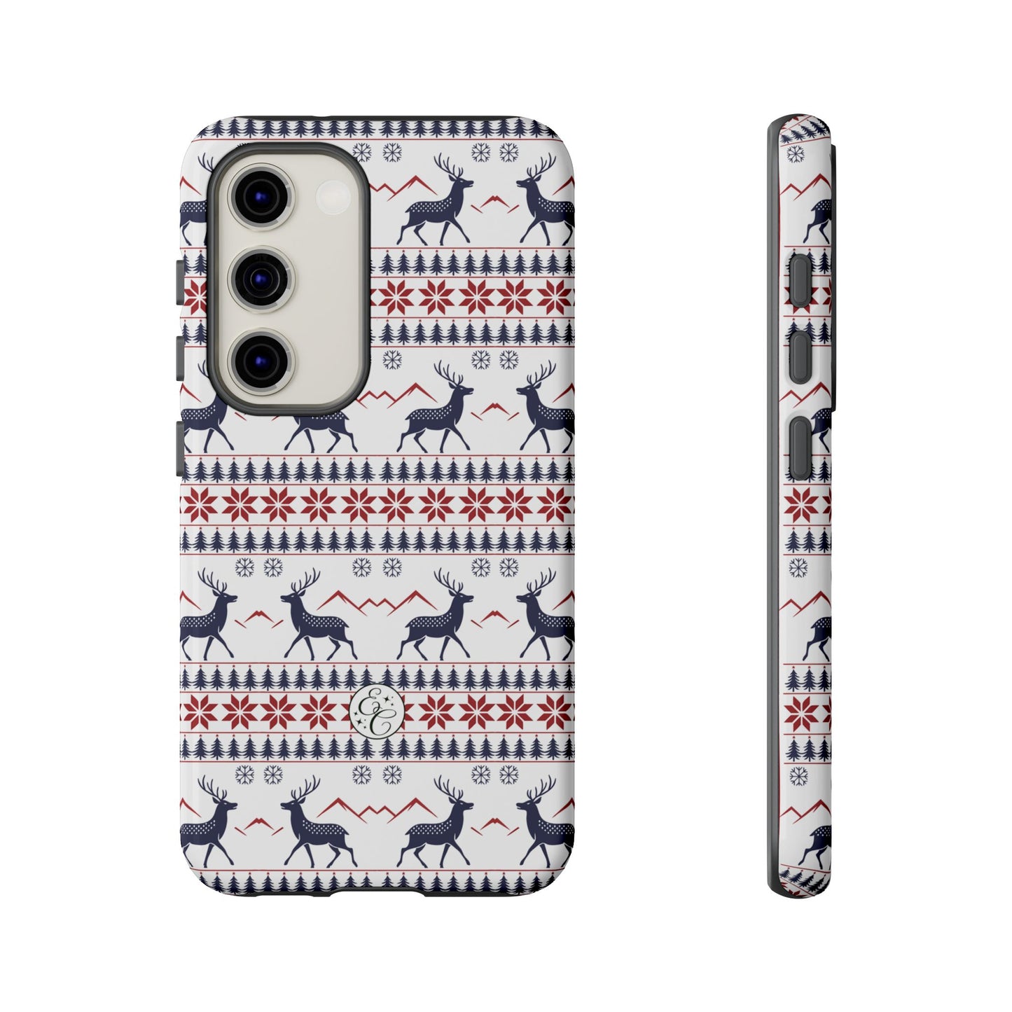 Christmas Reindeer Pattern Tough Phone Case