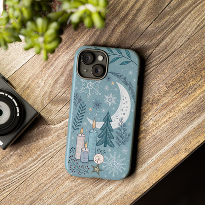 Winter Moon & Candles Tough Phone Case