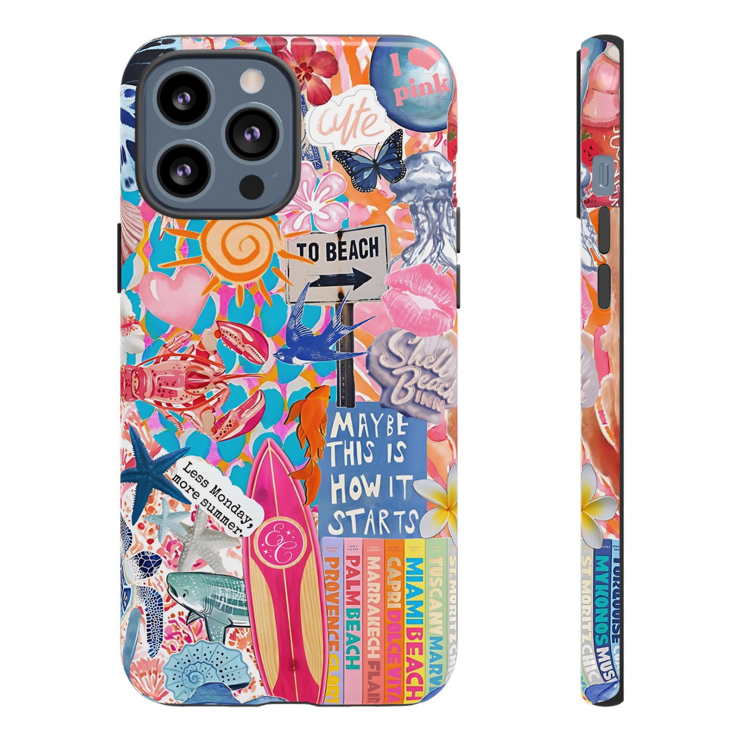 Colorful Beach Collage Tough Phone Case