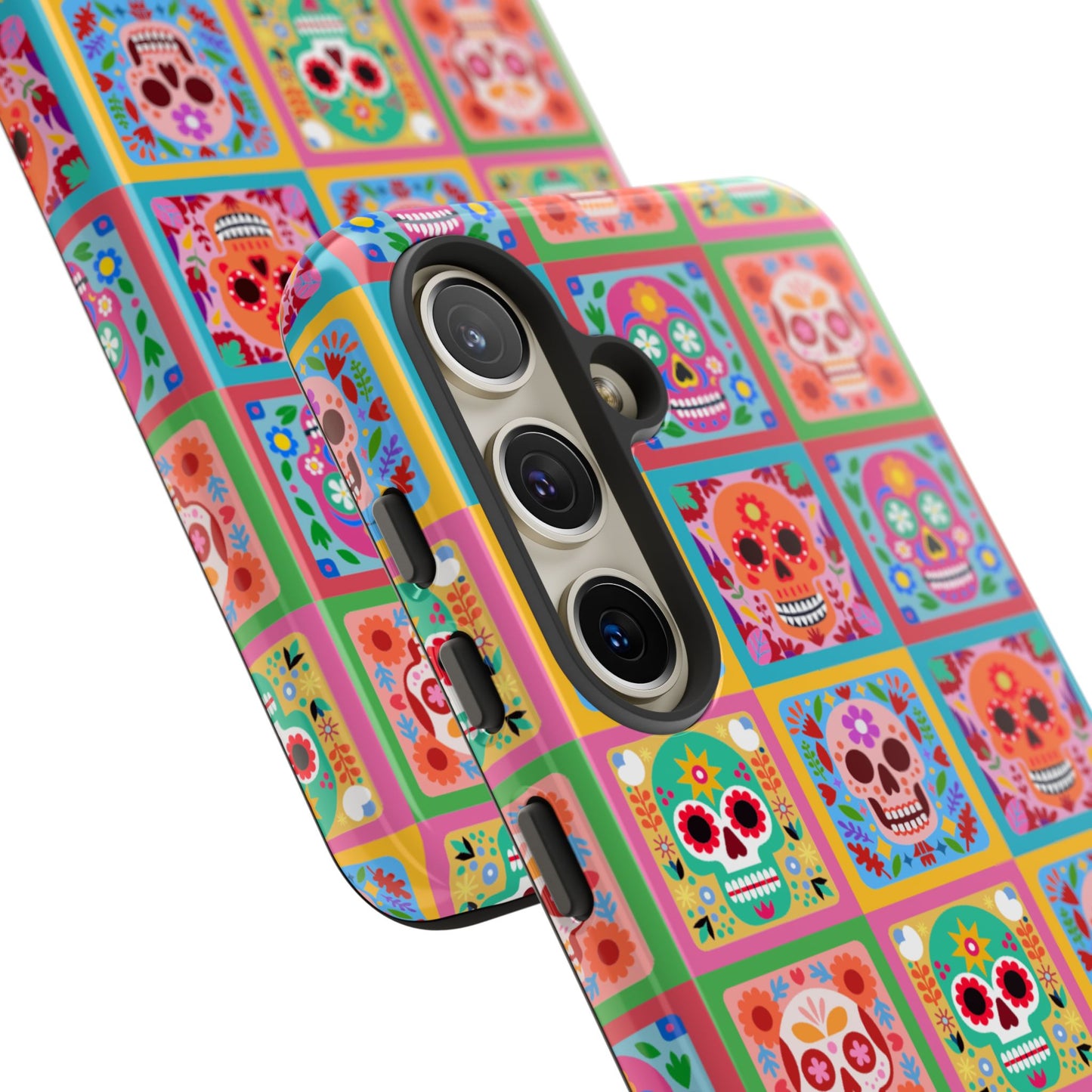 Colorful Sugar Skull Pattern Tough Phone Case
