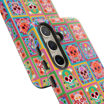 Colorful Sugar Skull Pattern Tough Phone Case