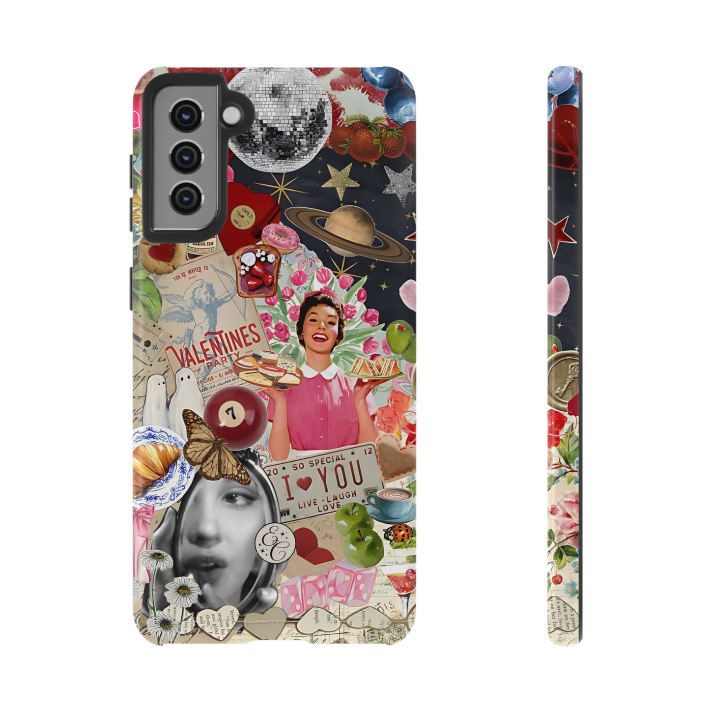 Retro Aesthetic Collage Art Tough Phone Case