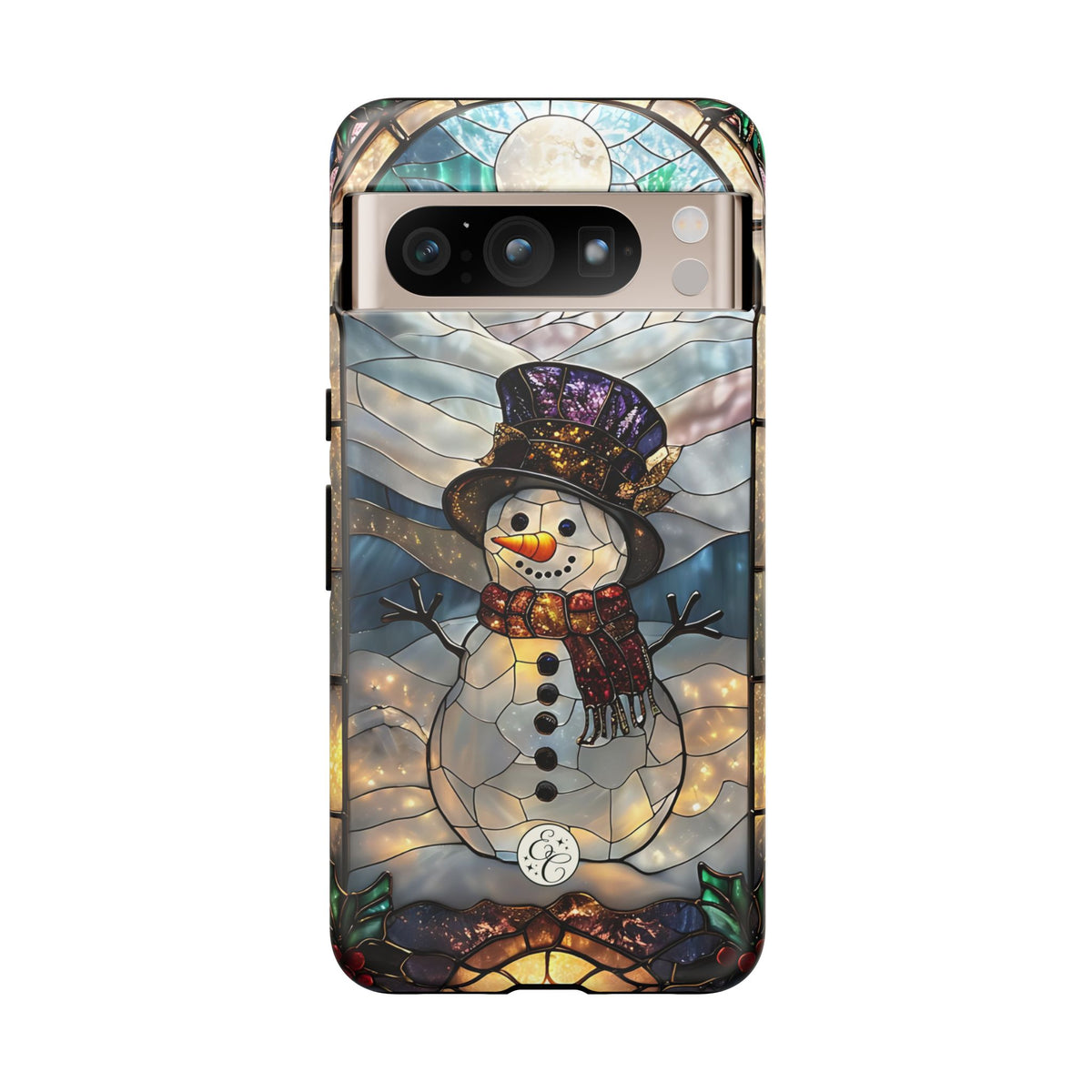 Snowman Stained Glass Phone Case