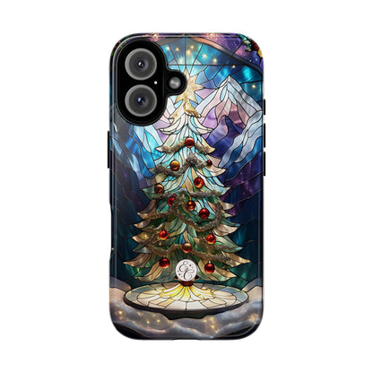 Christmas Tree Stained Glass Tough Phone Case