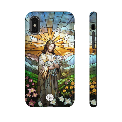 Jesus Holding a Lamb Stained Glass Tough Phone Case