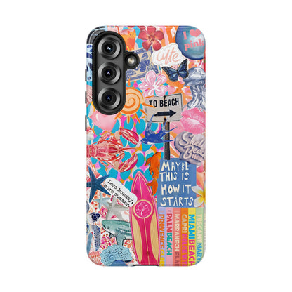 Colorful Beach Collage Tough Phone Case