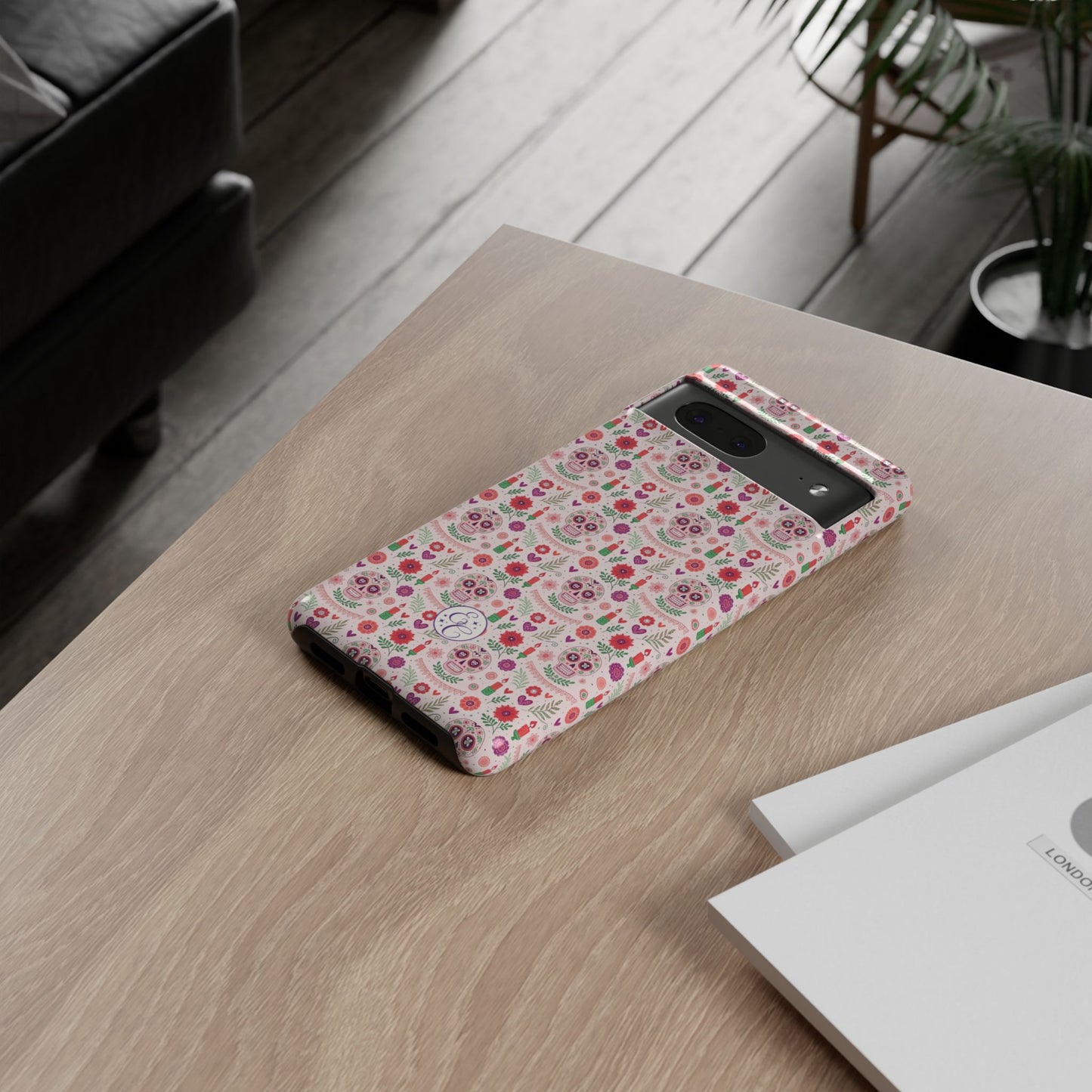 Pink Boho Day of the Dead Tough Phone Case