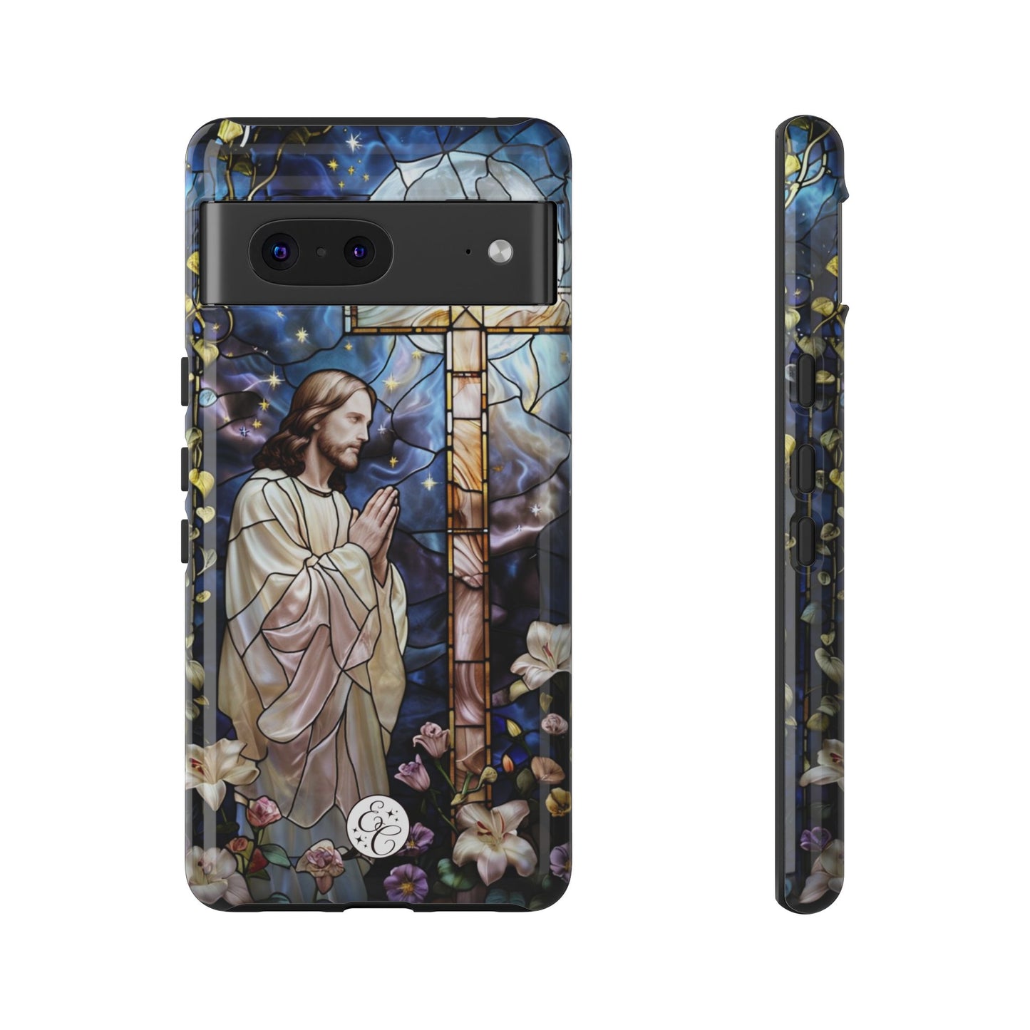 Jesus Praying Stained Glass Tough Phone Case