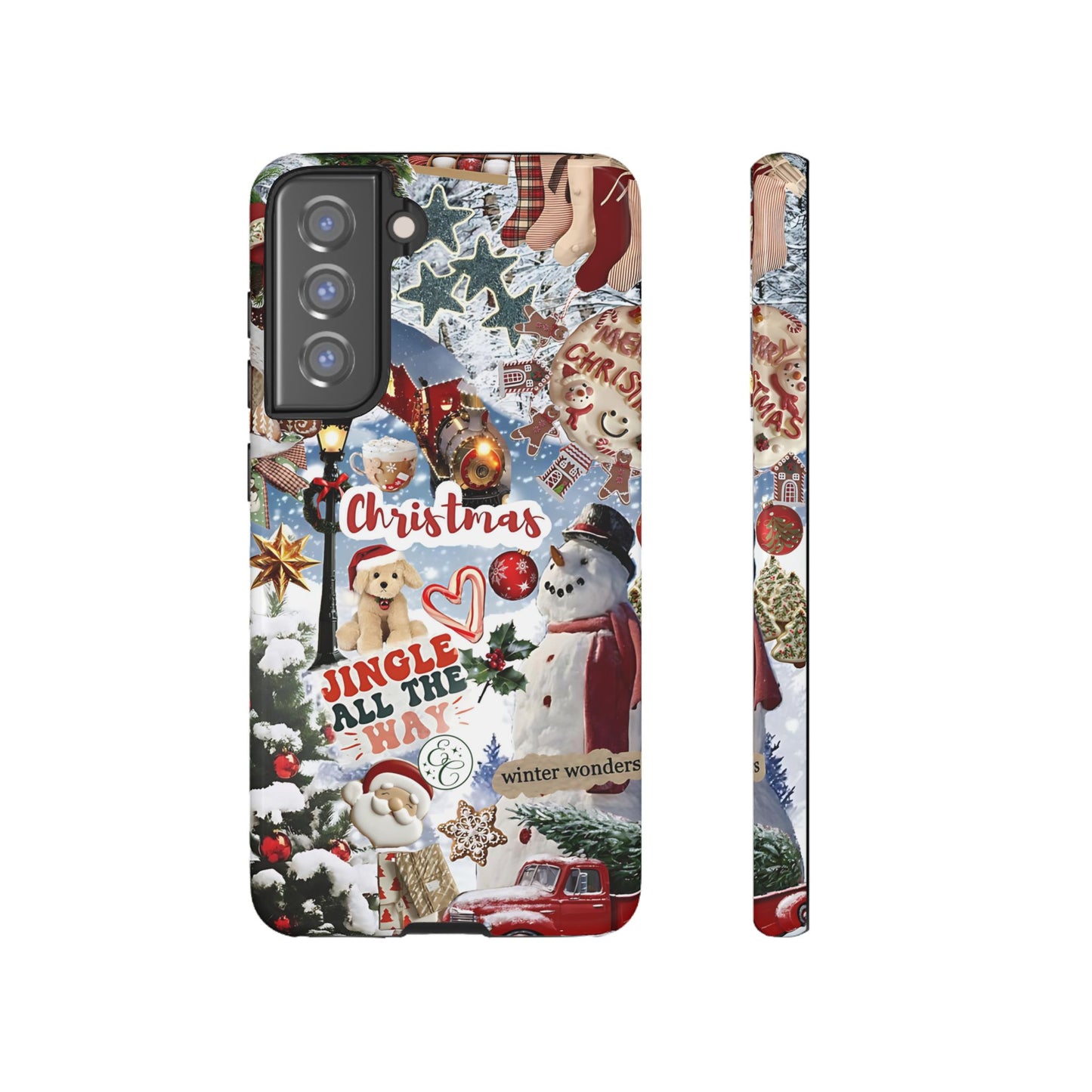 Christmas Holiday Collage Tough Phone Case