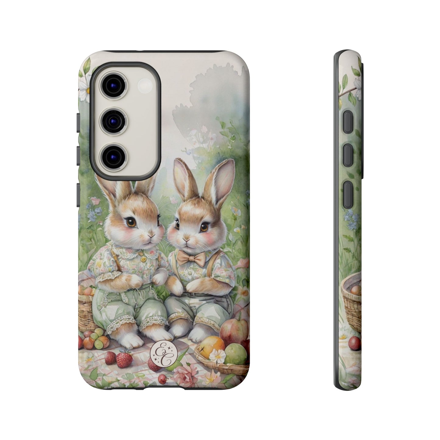 Vintage Bunny Picnic Tough Phone Case