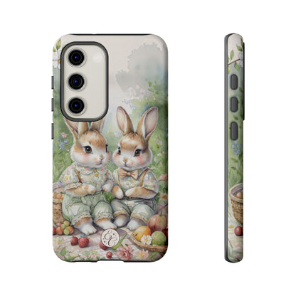 Vintage Bunny Picnic Tough Phone Case