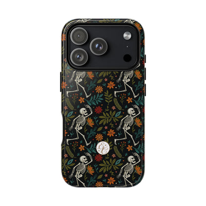 Halloween Boho Skeleton Pattern Tough Phone Case