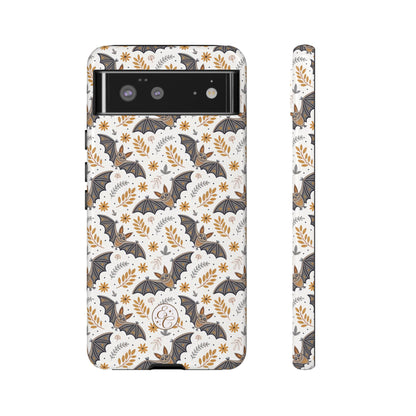Boho Halloween Bat Pattern Tough Phone Case