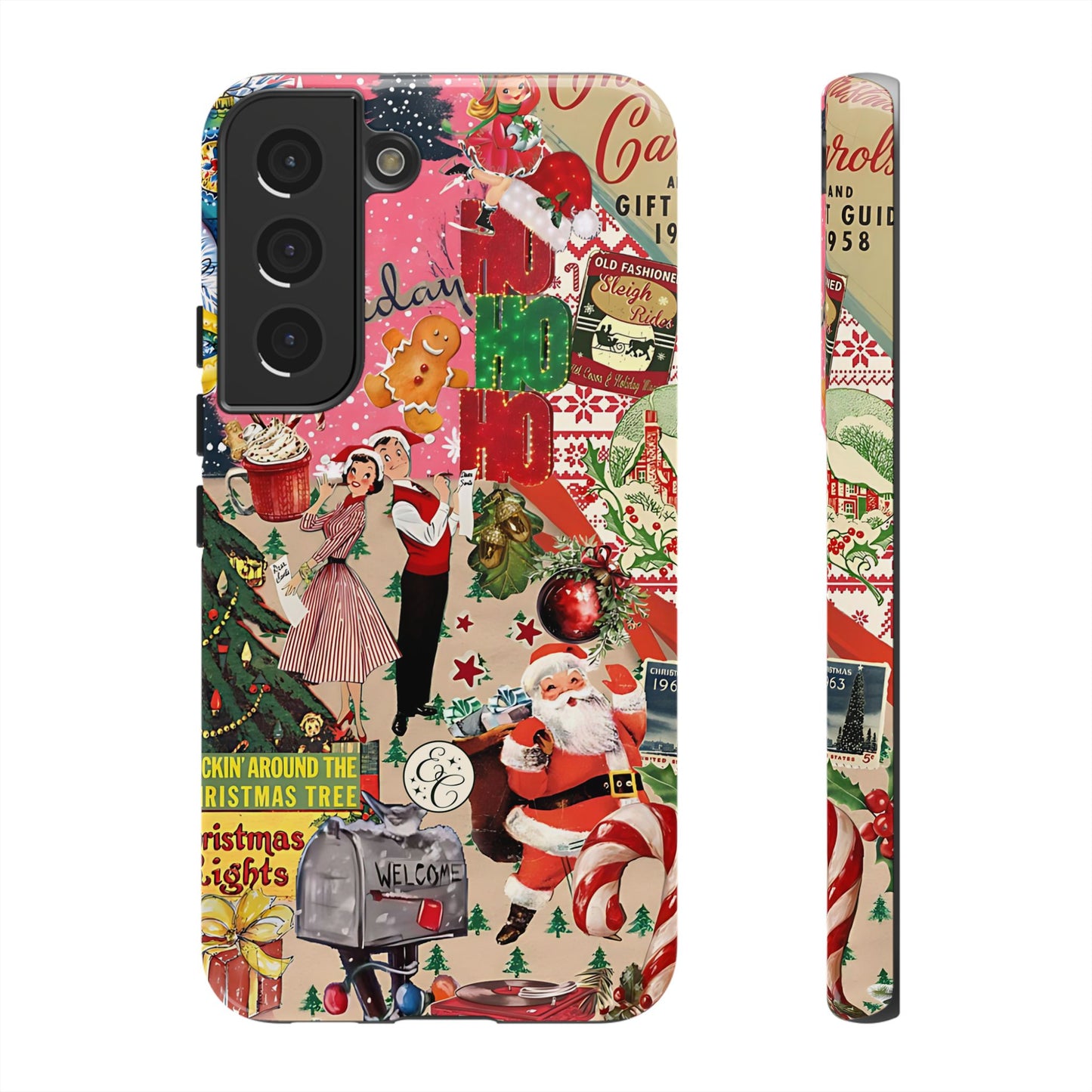 Vintage Christmas Collage Tough Phone Case