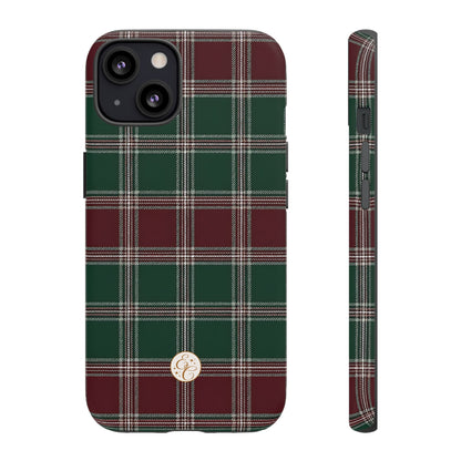 Green & Burgundy Plaid Tough Phone Case