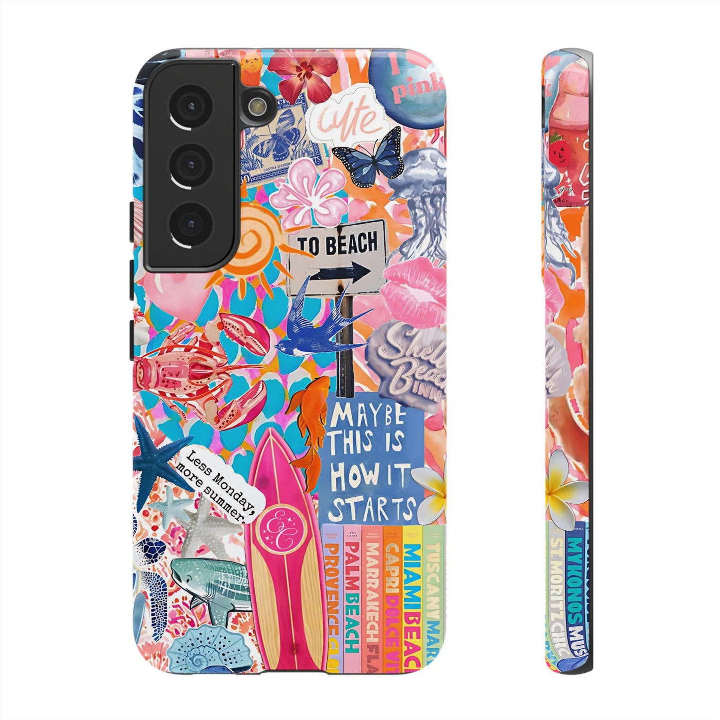 Colorful Beach Collage Tough Phone Case