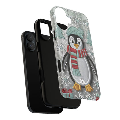 Cute Christmas Penguin Tough Phone Case