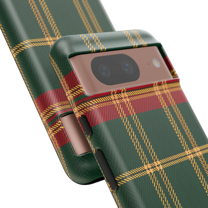 Green Red & Gold Plaid Tough Phone Case