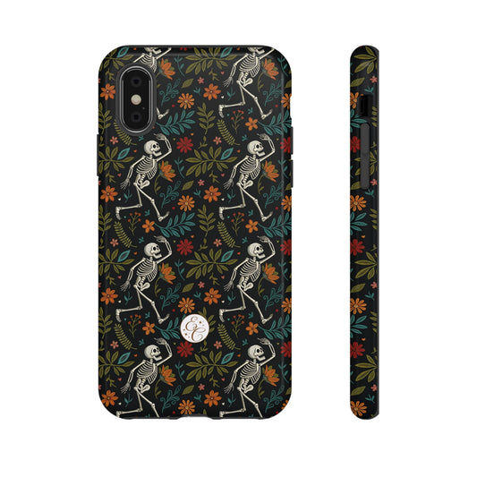 Halloween Boho Skeleton Pattern Tough Phone Case