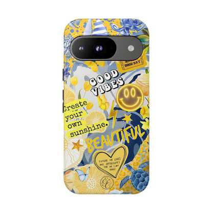 Yellow and Blue Collage Tough Phone Case