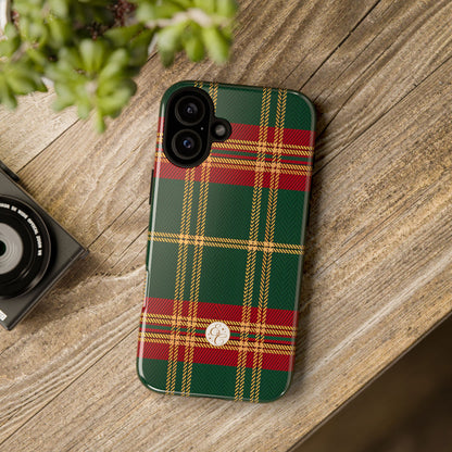 Green Red & Gold Plaid Tough Phone Case