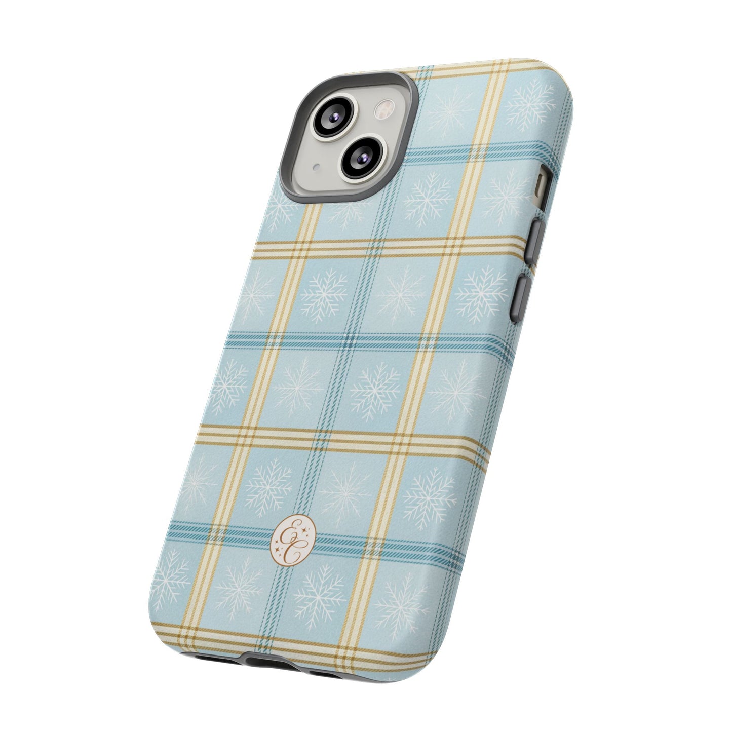 Blue Winter Plaid Tough Phone Case