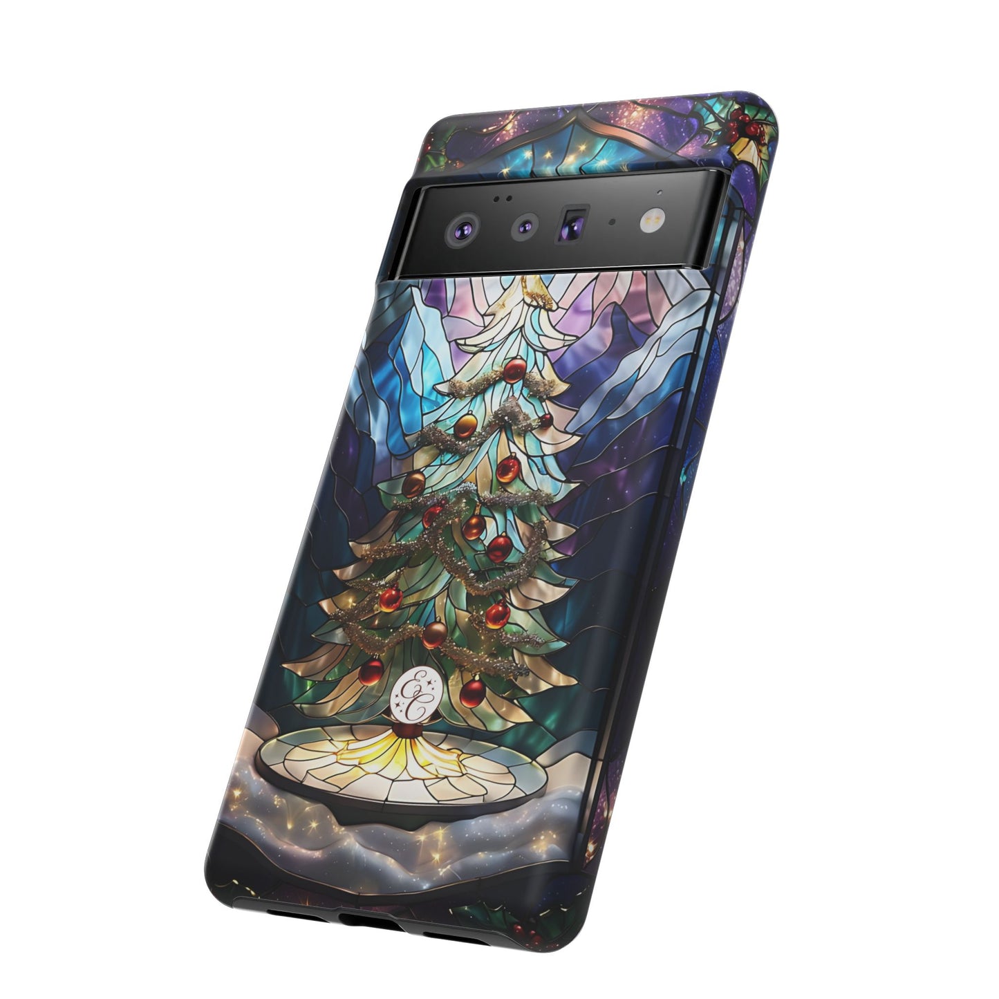 Christmas Tree Stained Glass Tough Phone Case