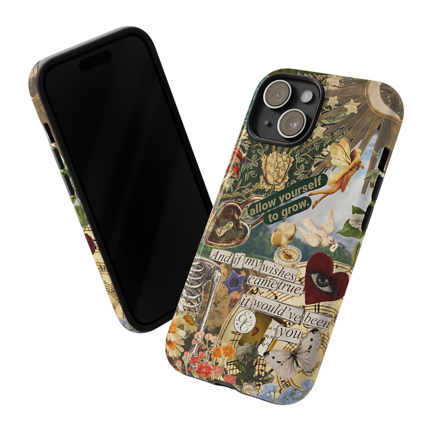 Vintage Cottage Collage Tough Phone Case