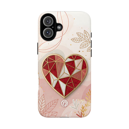 Geometric Heart Tough Phone Case