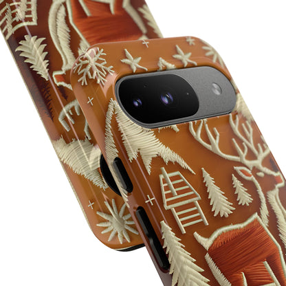 Rustic Reindeer Tough Phone Case