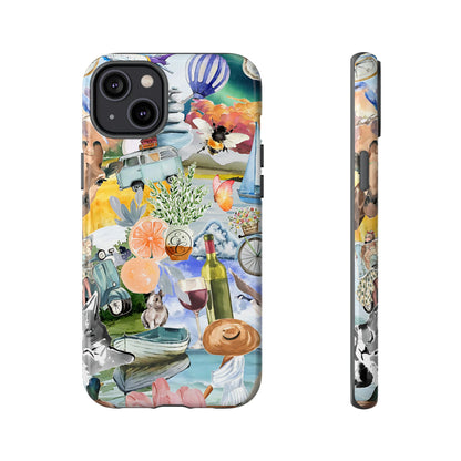 Vintage Travel Collage Tough Phone Case