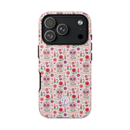 Pink Boho Day of the Dead Tough Phone Case
