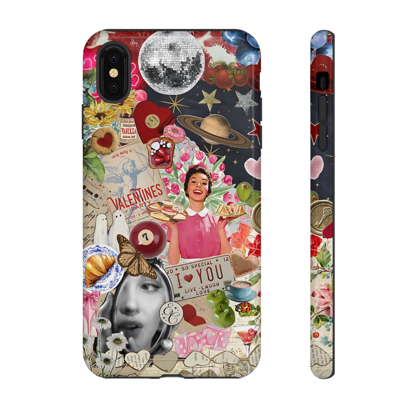 Retro Aesthetic Collage Art Tough Phone Case