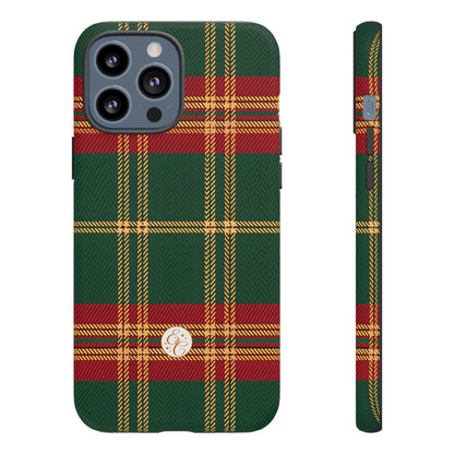 Green Red & Gold Plaid Tough Phone Case