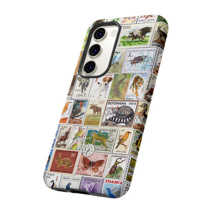 Wildlife Stamp Collage Tough Phone Case