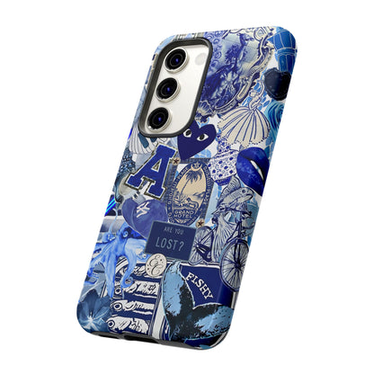 Blue Collage Tough Phone Case