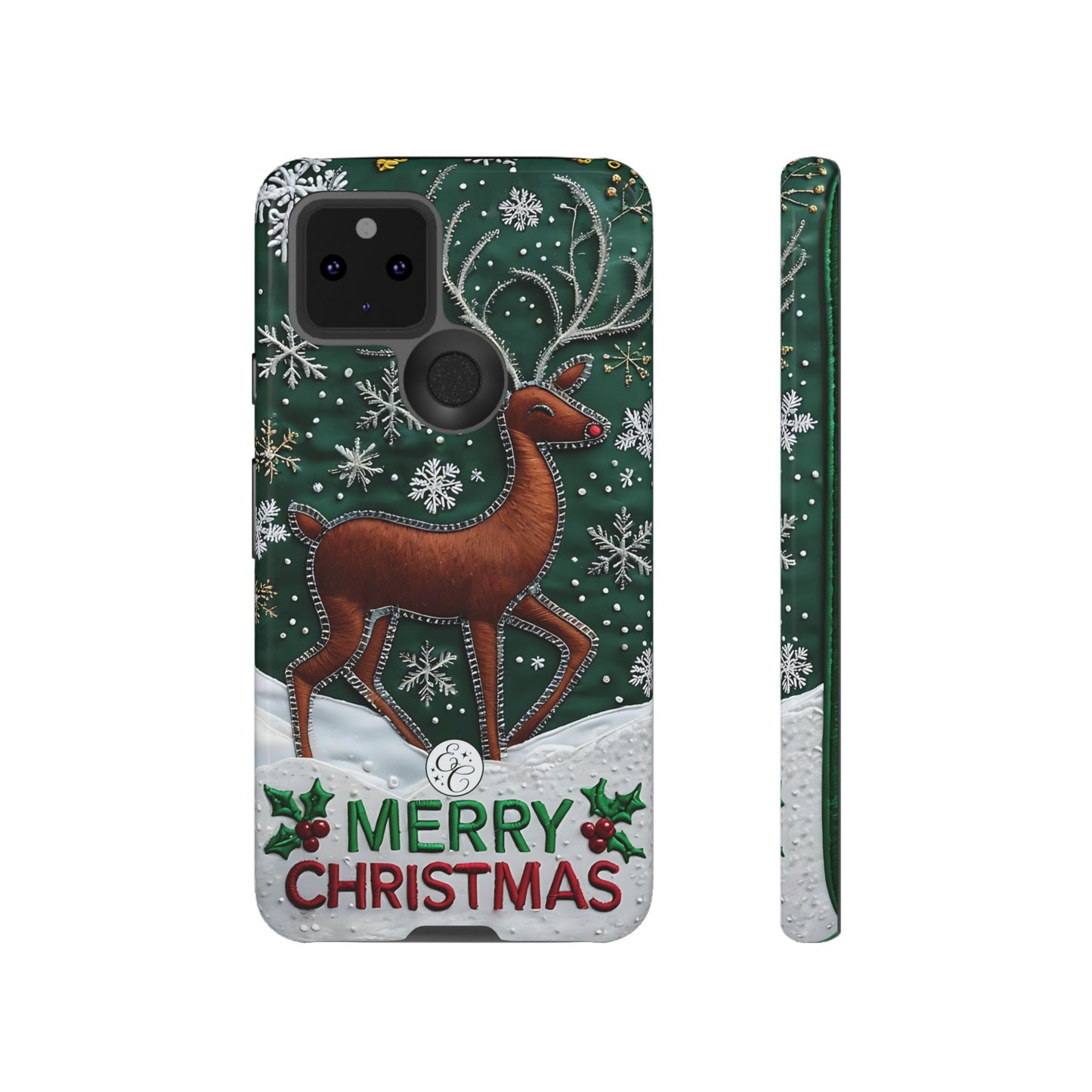 Merry Christmas Reindeer Tough Phone Case