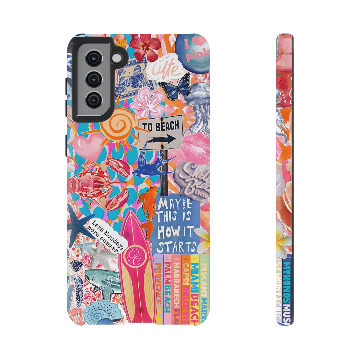 Colorful Beach Collage Tough Phone Case