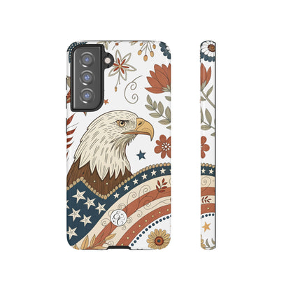 Boho Patriotic Eagle Tough Phone Case