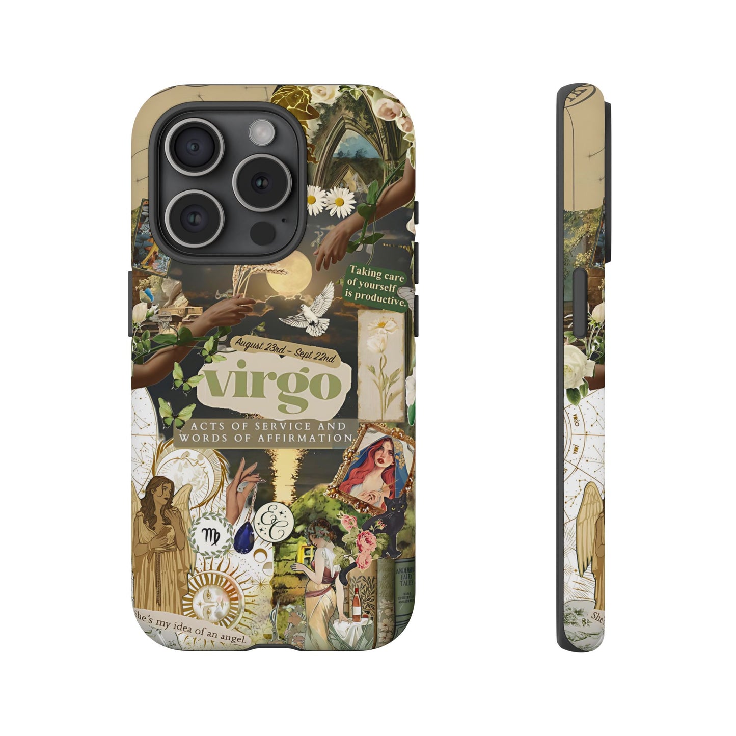 Virgo Vintage Zodiac Collage Tough Phone Case